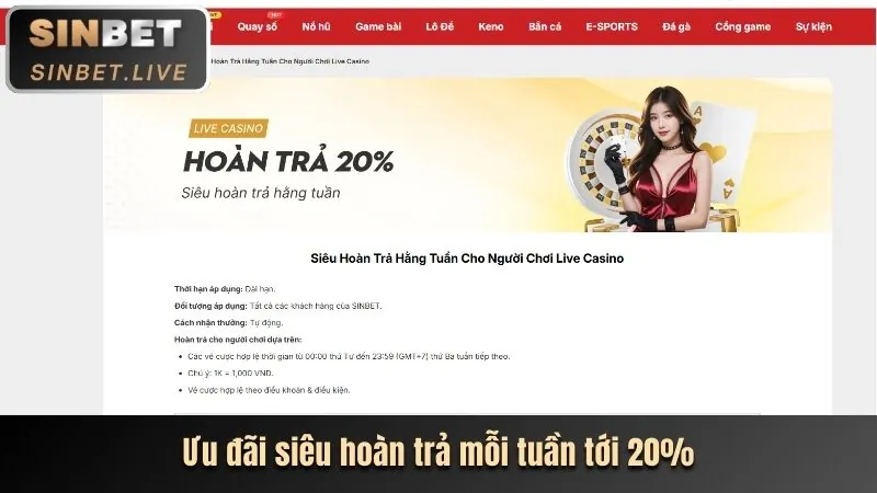 Hoàn trả không giới hạn 55VIN